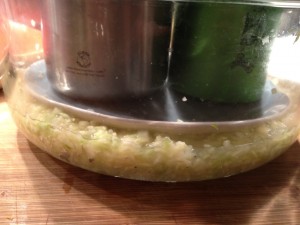 My first homemade sauerkraut batch